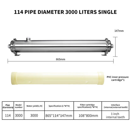 DIVEDEER Under-sink Water Purifier Central Whole-house High-flow Yellow Mud Water Tap Water Pipeline Filter Water Purifier.