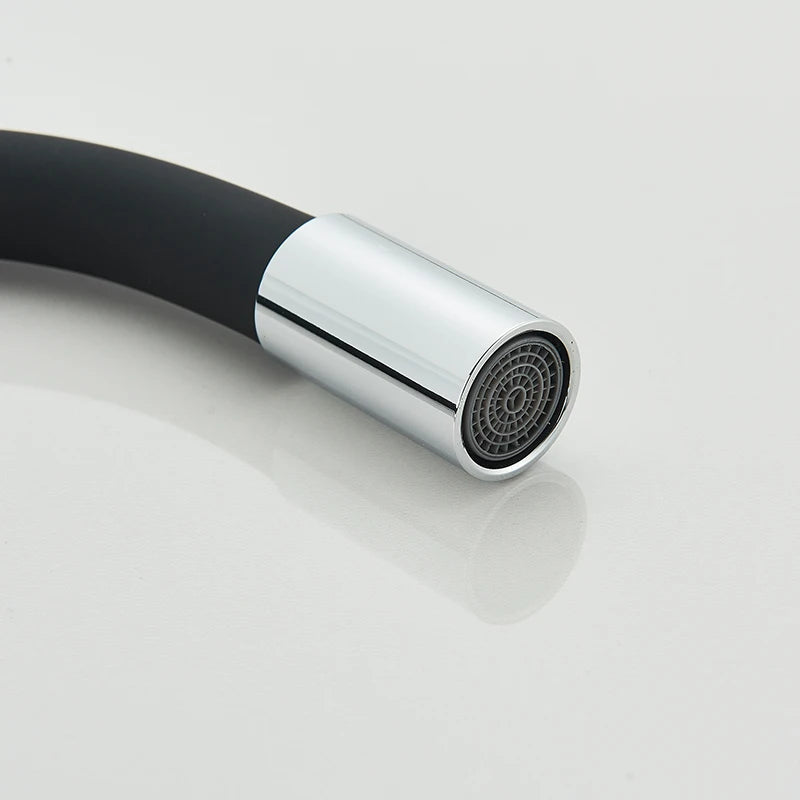 Kitchen Sink Faucet Flexible Water Pipe 360° Rotation Single Handle Deck Mount Cold Hot Water Mixer Water Tap