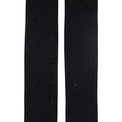 Transparent Stockings with Tattoo Print Dreamy Girl Lace Edge Anti-Catch Thread Thin Summer Style Long Tube Socks for Women.