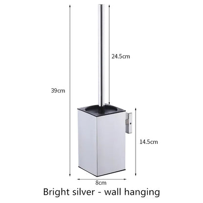 Toilettenbürstenhalter, Wandmontage, Badezimmer-Reinigungsbürste, Toilettenbürsten für die Reinigung von Stauraum, Edelstahl, Schwarz, Gold