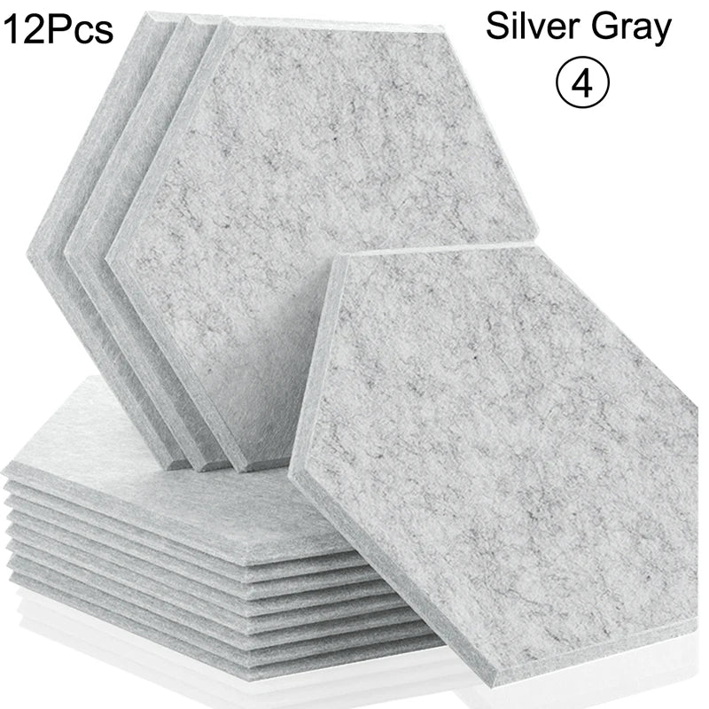 Hexagon 12 Pcs Sound Absorbing Panels Acoustic Wall Absorcion For Home Recording Studio Acoustic Insulator Door Sealing Strip
