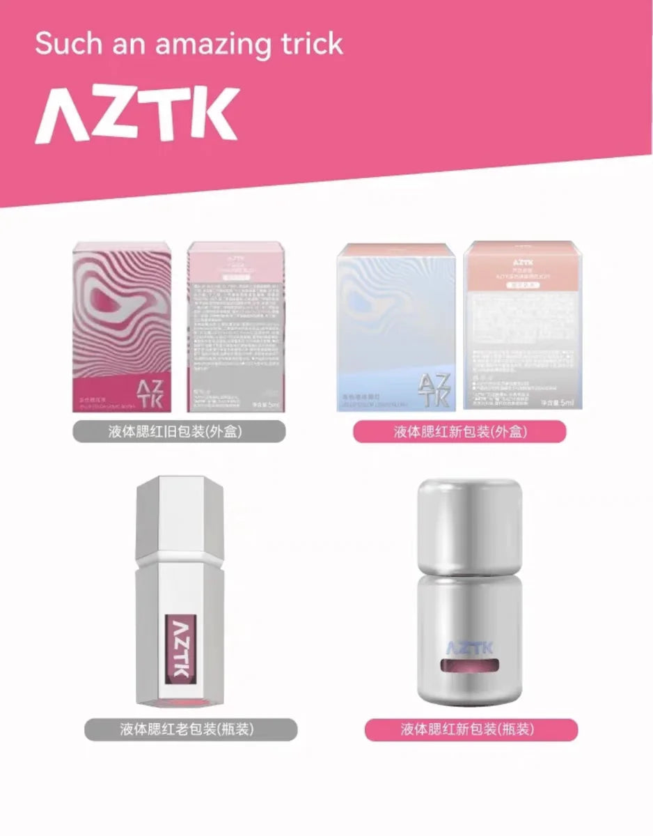 AZTK Cosmetics Jello Color Powder Liquid Blusher Rendering Moisturizing Beauty Expands Contracts Liquid Cheek Matt Face Makeup.