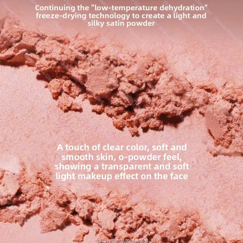 Flower Knows The Sweetie Bear Collection Satin embossed blush Lasting Matte Puffing Natural Brightening Facial Cosmetics 5g.