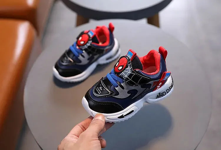 2024 New Arrival Disney Children Casual Shoes Fashion Cartoon Spiderman Boys Sneakers Kids Outdoor Shoes Sport Shoes for 1-6Y.