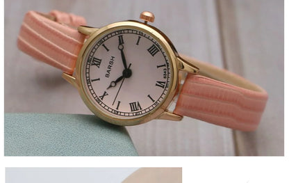 Simple Women Watches Luxury Design Leather Watch Ladies Quartz Wristwatch Womens Small Round Dial Clock Reloj Mujer