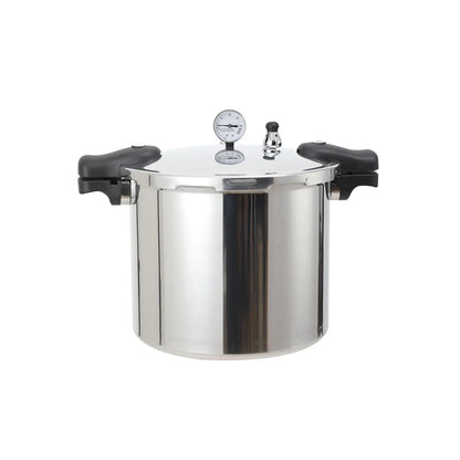 22L Aluminium Alloy Pressure Canner 90Kpa Thickened Explosion-proof Pressure Cooker Pot with Pressure Gauge and Safety Valve.