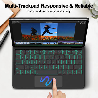 Magic Keyboard For Samsung Galaxy Tab S7 Plus S8 S9 + FE 11 12.4 inch Trackpad Backlit floating Adjustable angle with Pen Holder.