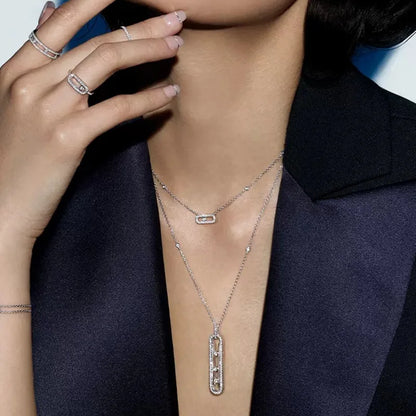 Classic Luxury AAA Cubic Zirconia Geometric Bracelet for Women Fashion Stainless Steel Cuff Bracelet New Jewelry Accessories.