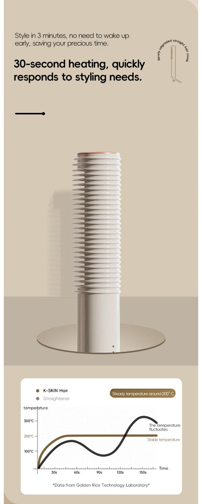 Electric Curling Stick Women's Chicken Rolls Water Ripple Lazy Straight Hair Comb Fan Small Splint Straight Curling Dual-use.