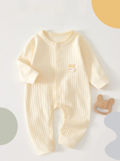 AYNIGIELL Frühling und Herbst 0-12 Monate Baby-Strampler Hochwertiger Neugeborenen-Overall aus 100 % Baumwolle für Neugeborene, Jungen und Mädchen.