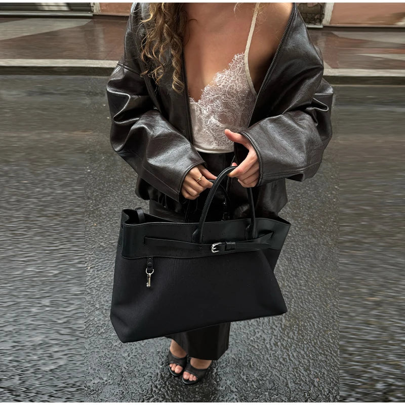 Chic Stand Collar Leather Long Skirt Sets Women Long Sleeve Jackets Spliced Solid Skirts 2025 Autumn Lady Y2k Outfits dress