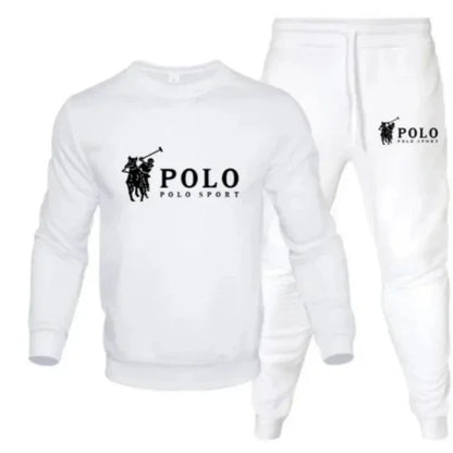 Men's autumn and winter sets of round-neck sweatshirts and jogging pants, autumn and winter fashion, outdoor fitness and casual.