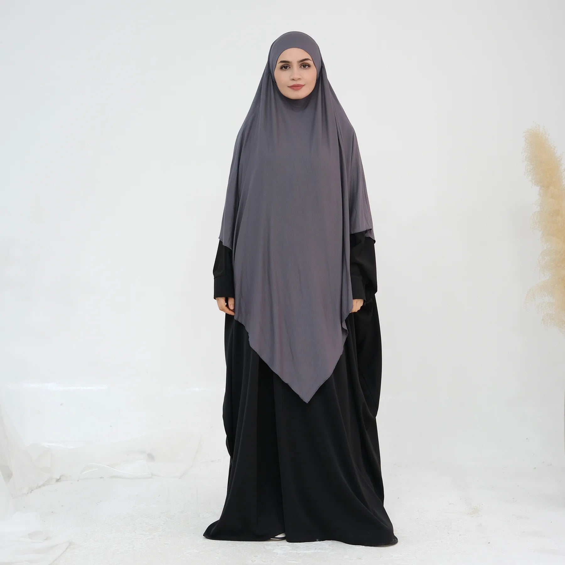 Extra Long Khimar Hijab Scarf Jersey Cotton Muslim Prayer Clothes Islamic Jilbab Khimars for Women Hijabs Veil Niqab Ramadan Eid.