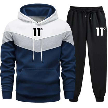 2025 herbst Winter Fleece Dicke Warme Männer der Trainingsanzug Hoodies + Hosen 2Pcs Sets Anzug Sportswear Trend Mode Hip hop Männer Kleidung.