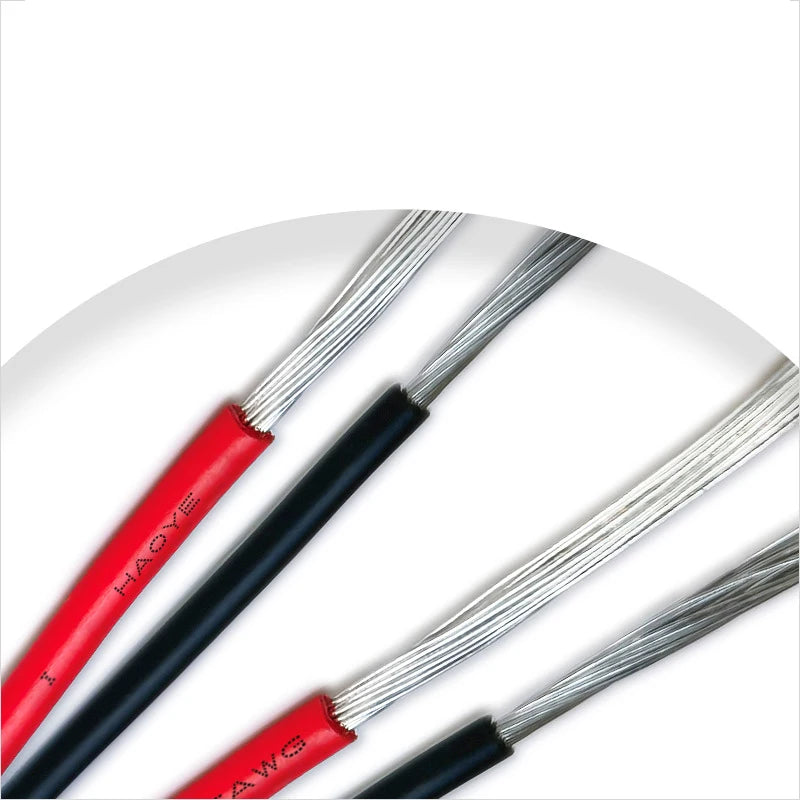 10M~50M 16 18 20 22 24 26 28 30AWG 2Pins Copper Wire DIY LED Lamp Connector Red & Black Flat Ribbon Cable 300V 80C.