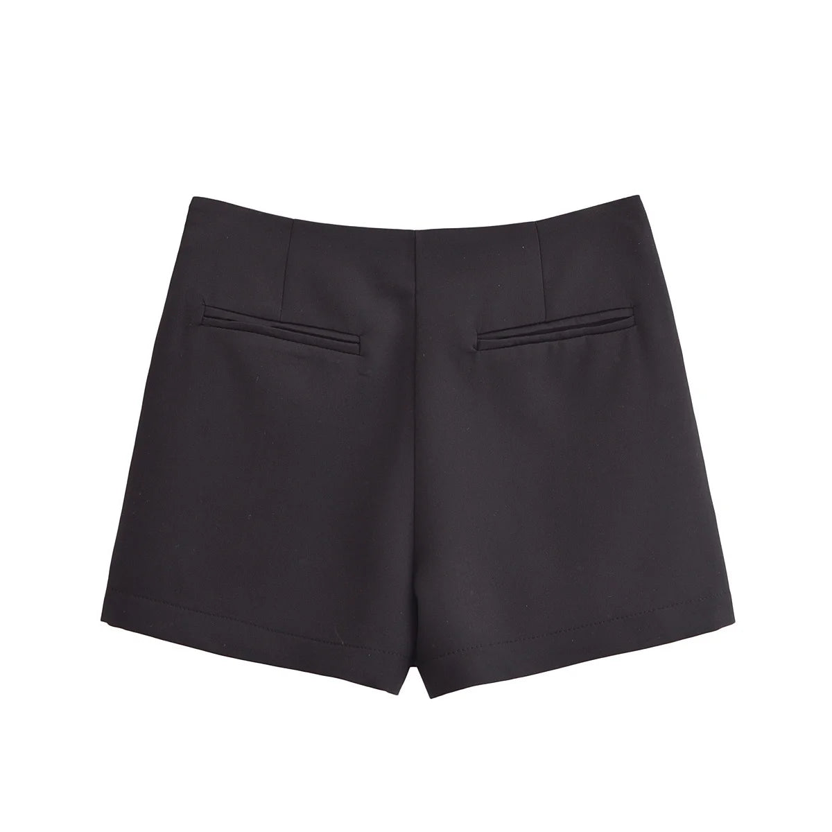 TRAF Shorts for Women Fashion Autumn Winter New Comfortable Casual Solid Color Side Zip Middle-waisted A-line Culotte Skirt Pant.