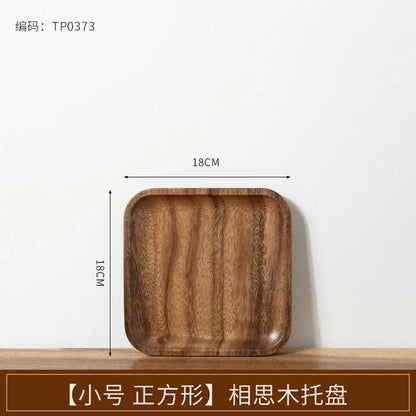 Wooden Tray Rectangular Solid Wooden Serving Tray Coffee Dessert Tea Storage Tray Kitchen Accessories.
