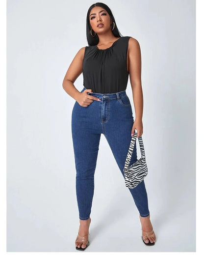 Plus Size Skinny Jeans for Women Full Length High Waist Women Jeans Stretchy Pencil Curve Women Jeans 200kgs Mom Jeans for Women.