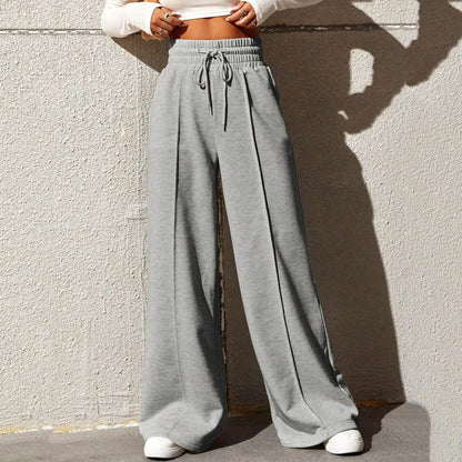 Sporthose für Damen im Herbst 2025, neue locker sitzende Hygienehose mit geradem Schlauch, Hose mit weitem Bein, Freizeithose für den Outdoor-Tanz