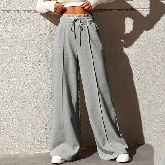 Sporthose für Damen im Herbst 2025, neue locker sitzende Hygienehose mit geradem Schlauch, Hose mit weitem Bein, Freizeithose für den Outdoor-Tanz