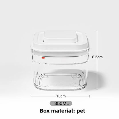 Square press storage tank sealed tank kitchen grains plastic candy jar fruit powder box transparent storage tank