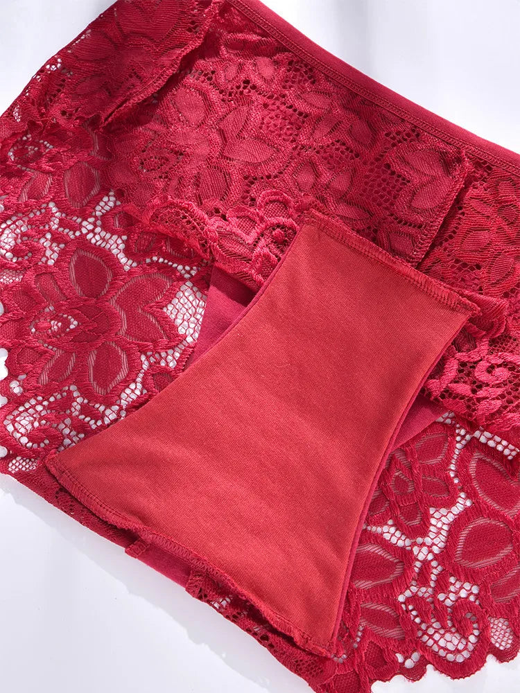 1XL-4XL Plus Size Women Briefs Panties High Waist Sexy Lingerie Hollow Out Underpanties Comfortable Underwear 80-140kg.