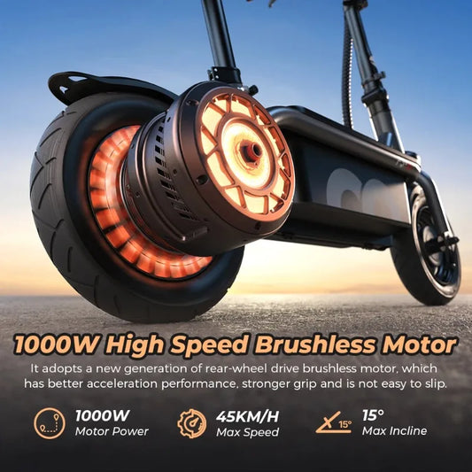 ISCOOTER F3 Electric scooter 1000W motor 48V13AH battery foldable electric scooter, adult electric scooter with seat 45 km/h.