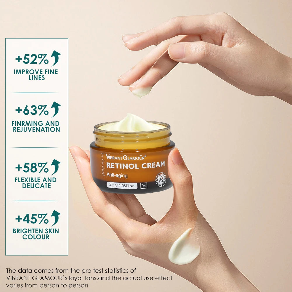 1/2/3/5PCS Retinol Facial Cream Anti-aging Removal Wrinkle Fine Lines Repair Skin Barrier Whitening Brightening Moisturizing.