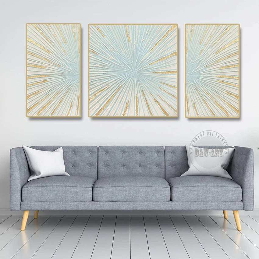 New Arrival Modern Abstract Golden Mountain Landscape Oil Paintings On Canvas China Artwork Wall Decor For Room Unframed