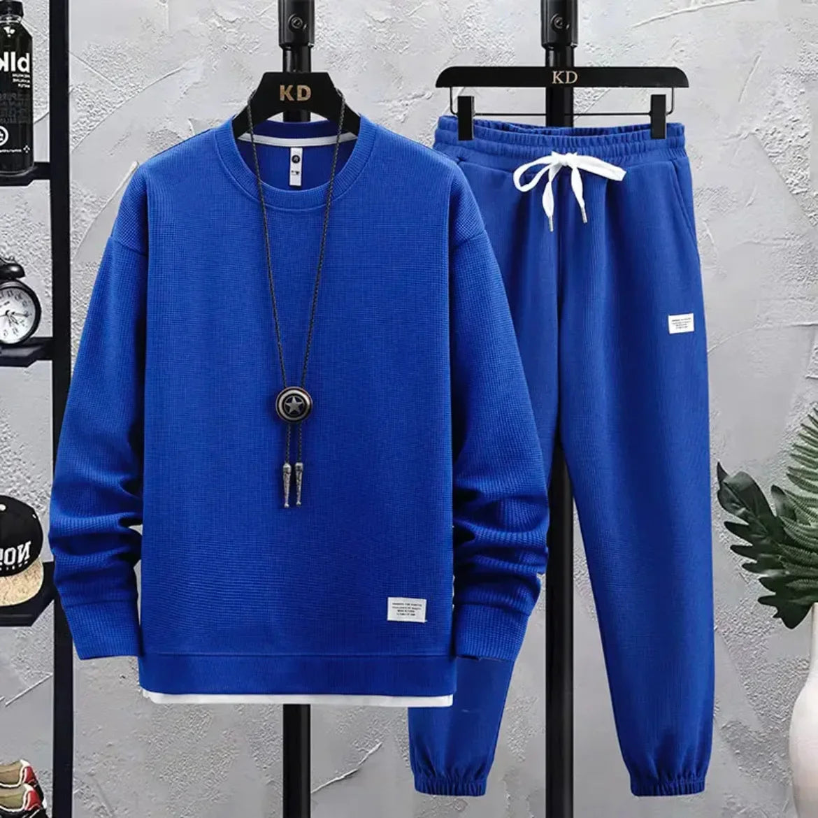 Loose Men's Long Sleeve Hoodie And Pants Set Spring Autumn New Style Casual Sports Youth Loose Fit Male Fashion Outfit.