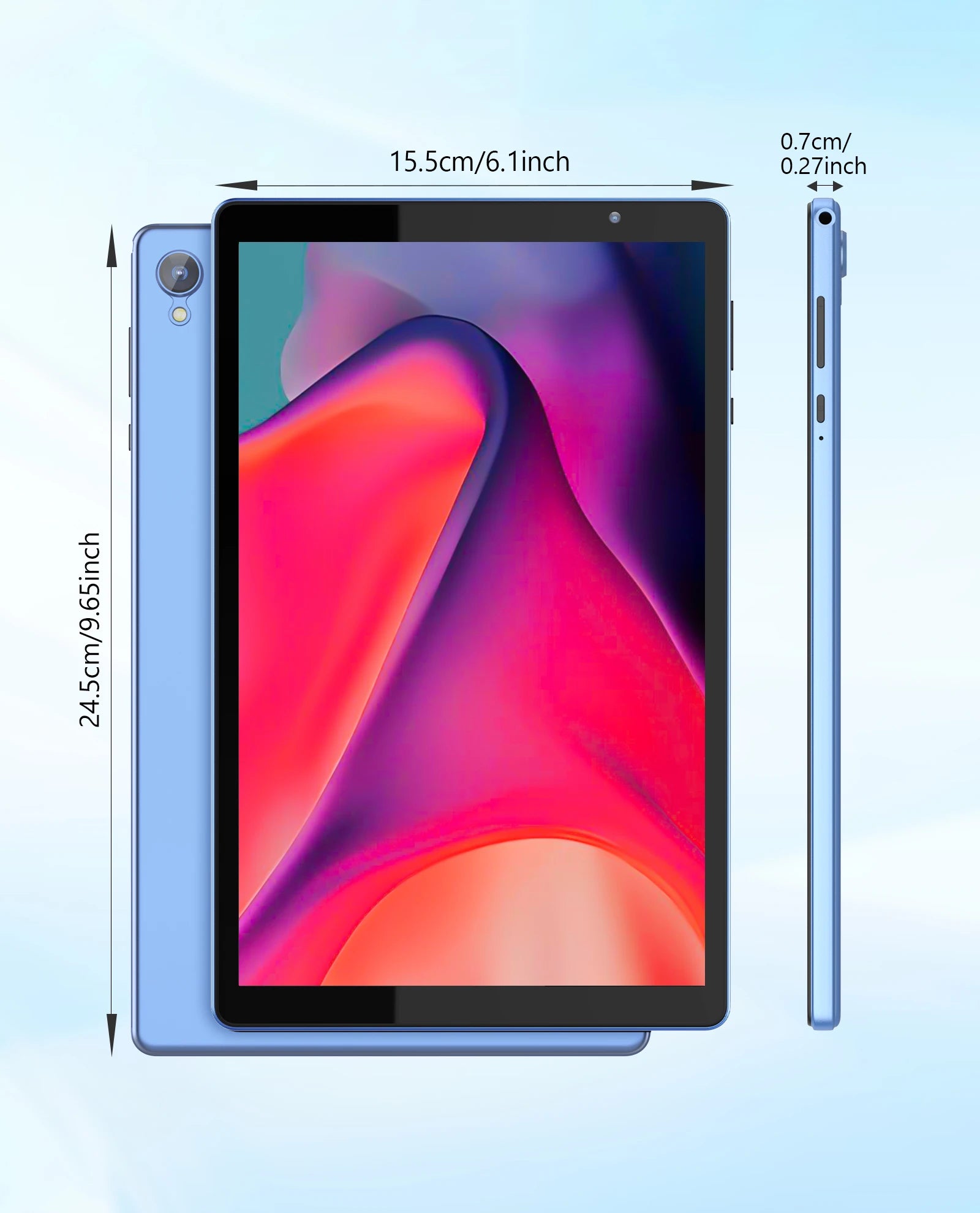 BAKEN 10-inch Tablet, Quad-core Processor, 4 (2+2)GB ROM + 32GB RAM, 1TB Expandable Memory, Wi-Fi 6, Bluetooth, Google Play GMS.