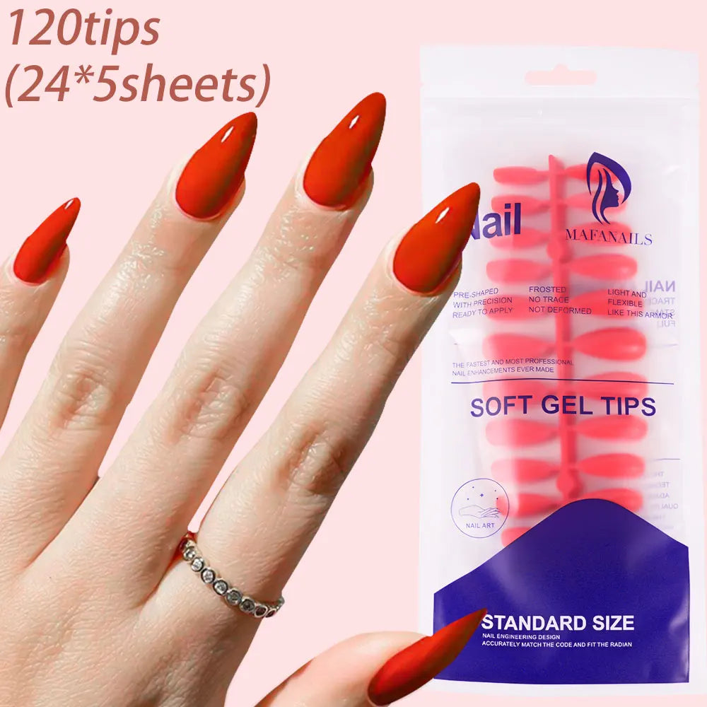 120Pcs Shinny Milk White Press on Nails Medium Almond Fake Gel Nails Glossy Solid Colored Fake Nail Tips Daily Wear Manicure DIY.