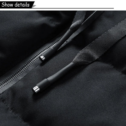 Men Autumn Sleeveless Outdoors Casual Solid Warm Vest Men Winter Detachable Hooded Fleece Pocket Zipper Fashion Vest Male Coat.