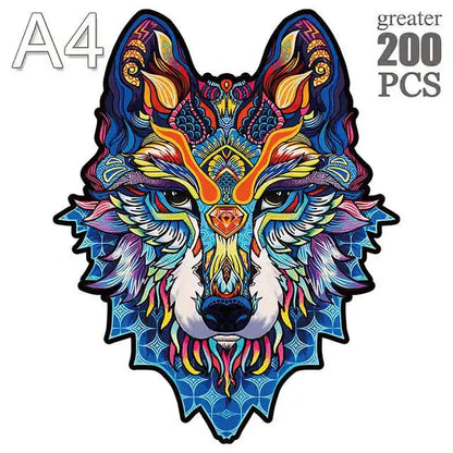 Irregular Shaped Wooden Animal Puzzle DIY Puzzle Party Games Educational Gift for Kids Holiday Gift Intelligent Cat Wood Jigsaw