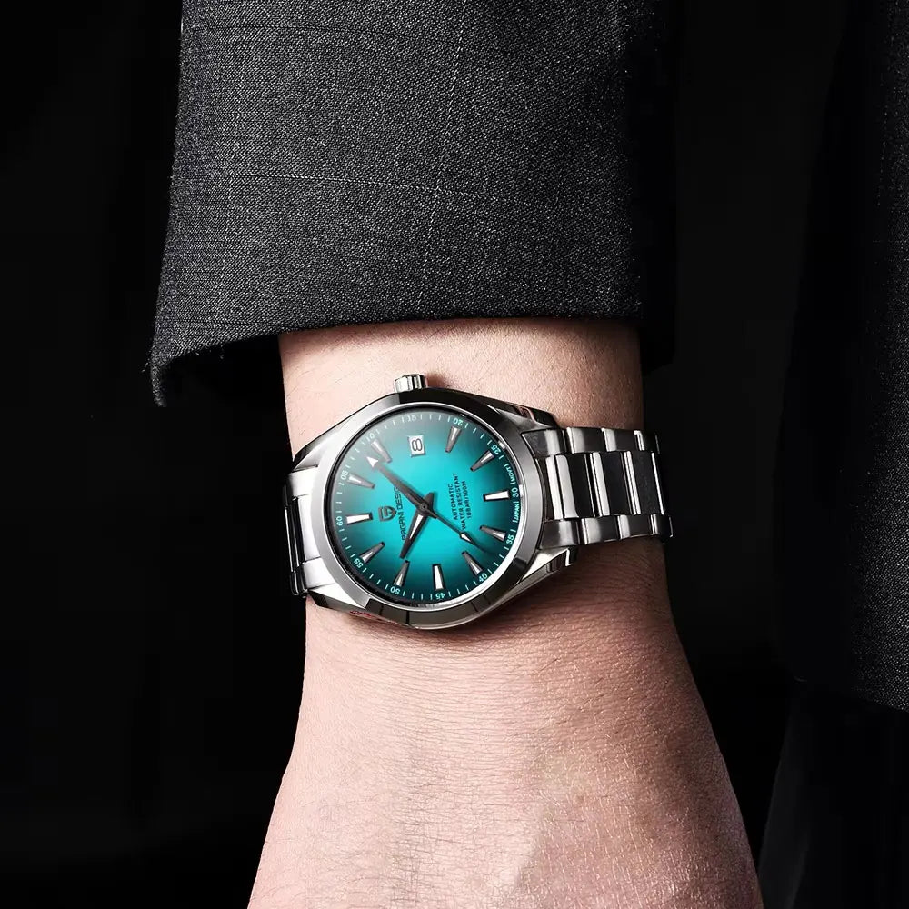 PAGANI DESIGN New Men Gift Watch Sapphire Glass 40mm Mechanical Wristwatch Stainless Steel 100M Waterproof Automatic Watches Men.