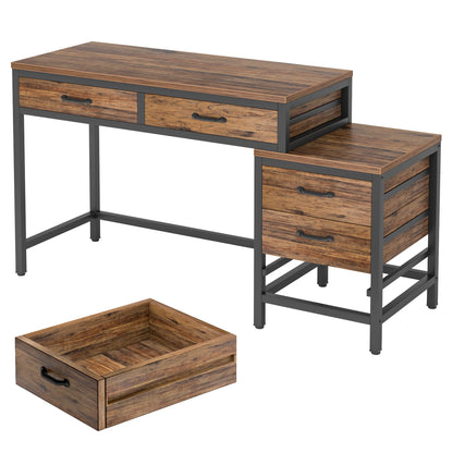 Tribe signs Computer tisch mit 3 Schubladen, 59-Zoll-PC-Schreibtisch mit reversiblen Schubladen, industrielle Arbeits schreibtisch arbeitsplatz