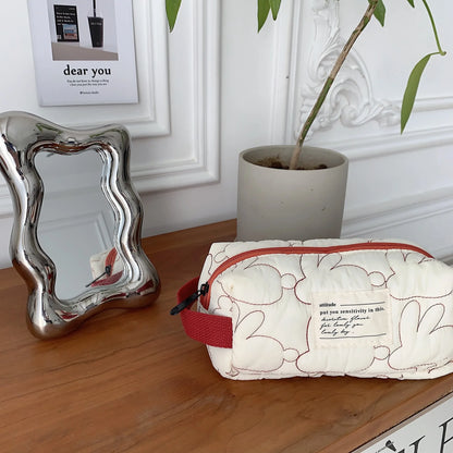 2025 Cute Rabbit Travel Cosmetic Lipstick Purse Storage Bag Kawaii Women Makeup Handbags Organizer Wallet Pouch Pencil Case Bags