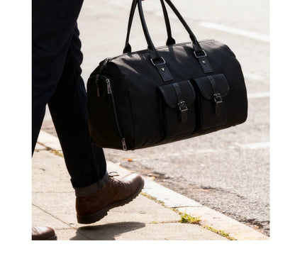 2025 Neue wasserdichte Herren-Wochenendreisearbeit mit großer Kapazität, multifunktionale Handgepäckaufbewahrung, 2-in-1-Anzugtasche.