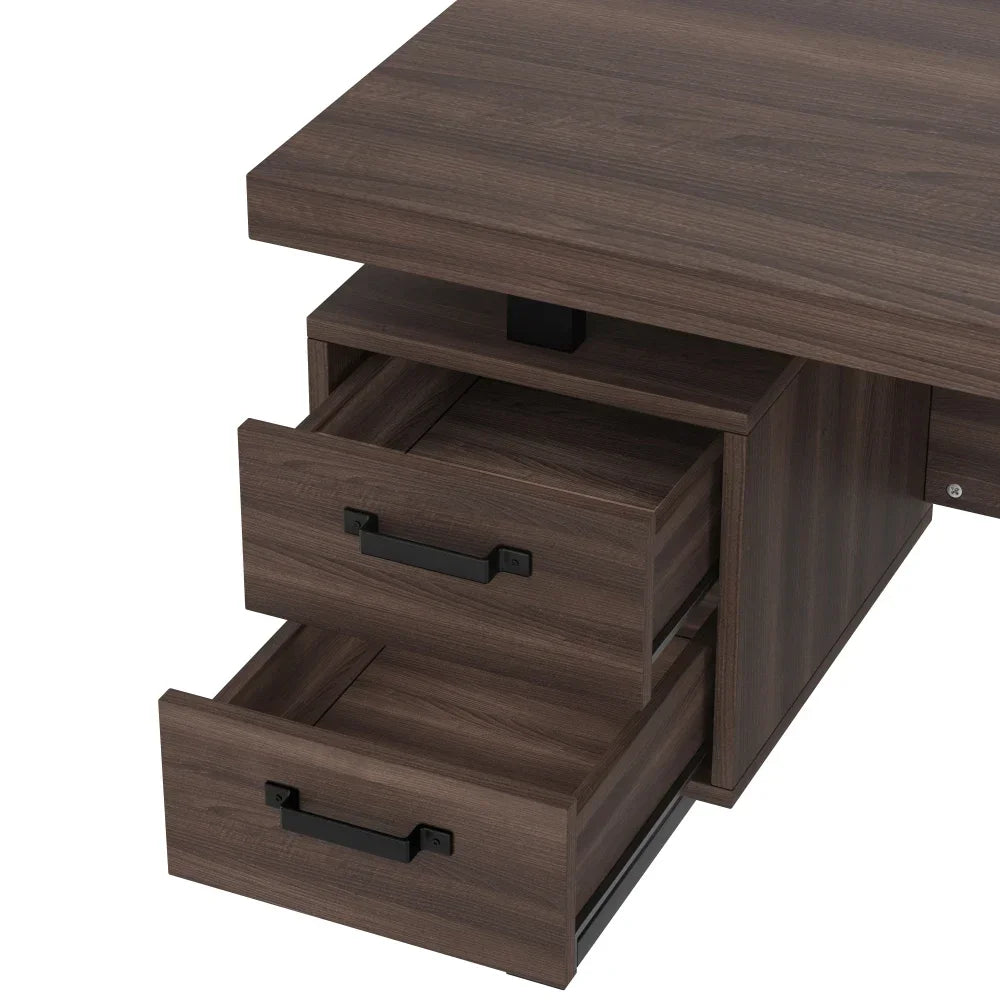 Moderner Schreibtisch mit integriertem MDF-Desktop, geräuschloser Schublade, ideal für Heimbüro und Arbeitszimmer, praktischer Arbeitsplatz