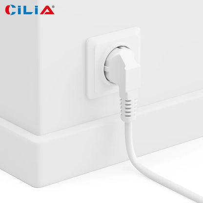 IP44 Waterproof Extension Cord for Outdoor, 3m/5m/10m Schuko Power Cable, 2500W with Seal Cap, Camping Garden Use, white/black.