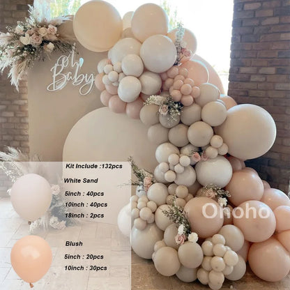 Kaffeebraun Beige Ballon Girlande Bogen Kit Oh Babyparty Dekoration Rustikale Hochzeit Kindergeburtstag Party Taufe Taufe
