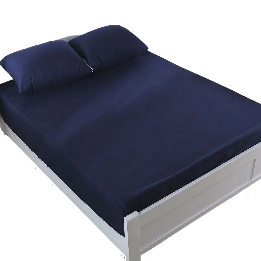 Solid Mattress Protector Waterproof Sheet Cover Black/Grey/Navy Blue Bed Mattress Pad Cover.