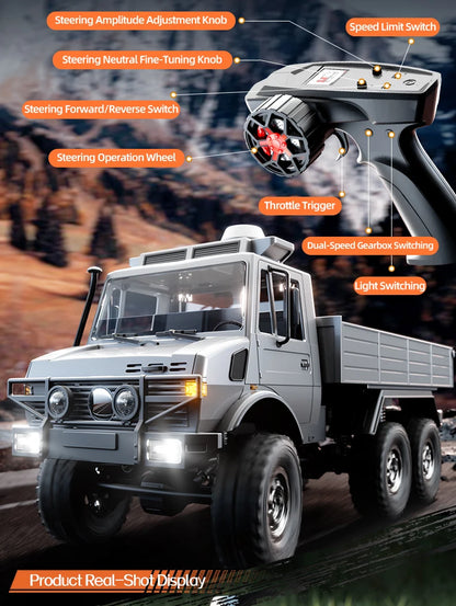 C8823 6WD RC Car 1/18 Off-road Remote Control Vehicle 2.4G High Speed Climbing Transport Rescue Crawler Model Toys for Children