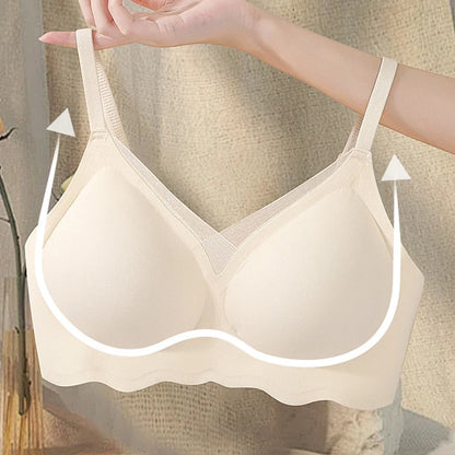 Daily Activities No-wire Bra Beautiful Back Casual Sexy Back Bra Casual Underwear Apricot Solid Pattern All Seasons.