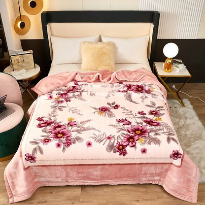 150x200cm Raschel Blanket Thick Double-layer Soft Plush Quilt Double Sided Velvet Winter Dormitory Office Sofa Warm Bed Sheet