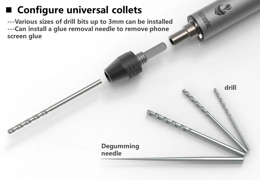 CreationSpace 3,6 V Mini-Elektroschrauber, wiederaufladbarer Schraubendreher-Set mit LED-Licht, 3 Drehmomenteinstellungen, CS0702A, CS701A
