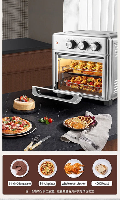 Smart air fryer oven 26L 13L Large Capacity Electric Air Fryers Visible Window Household Kitchen Deep Fryer without Oil EU 220V.