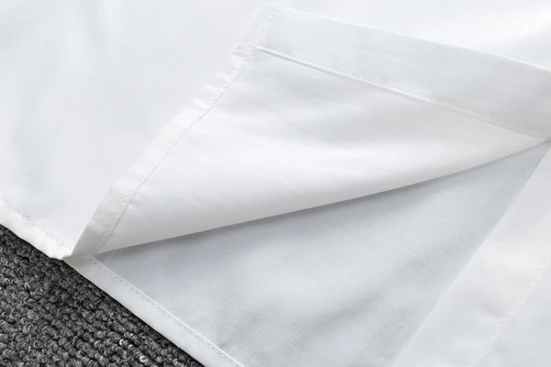 Zoki White Women Shirt Fashion Long Sleeve Casual Turn Down Collar Female Blouse Loose Pocket Button Office Ladies Elegant Tops