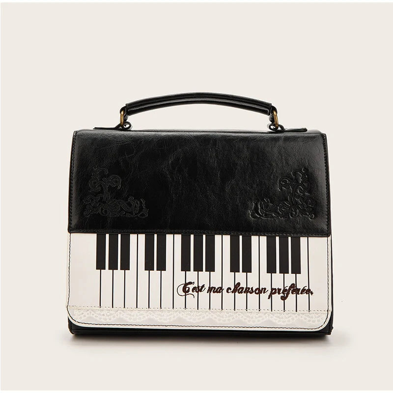 Fashion Polka Dot Ladies Piano Bag New Style Niche Underarm Shoulder Bag Sweet Personality Piano Backpack Women's Bag Square Bag