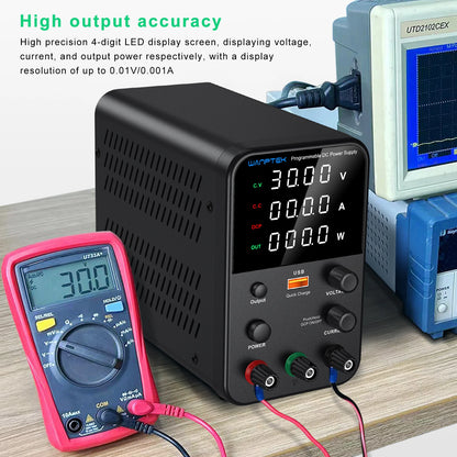 Wanptek Laboratory Power Supply 30V 5A 30V 10A 60V 5A 120V 3A Adjustable with USB fast Charging Bench DC Power Supply.